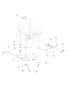 Shut-Off Assembly Diagram and Parts List for 56A40-SH SS-750 Cub Cadet Spreader